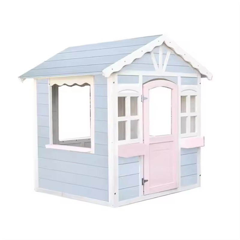 Kids Outdoor Wooden Playhouse - منزل ألعاب خشبي للأطفال للعب في