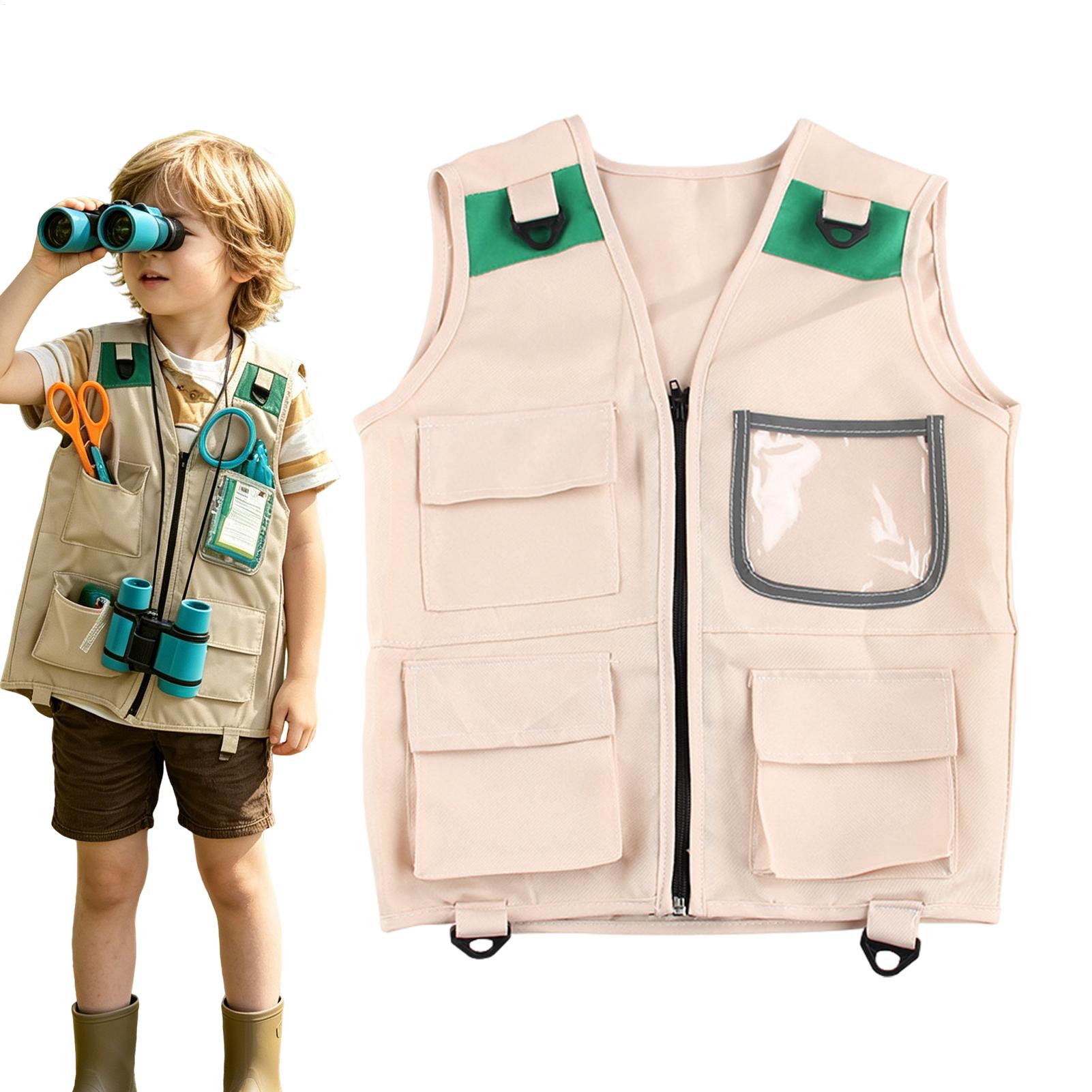 Kids Outdoor Vest - زي سفاري للأطفال، سترة عمالية لعالم