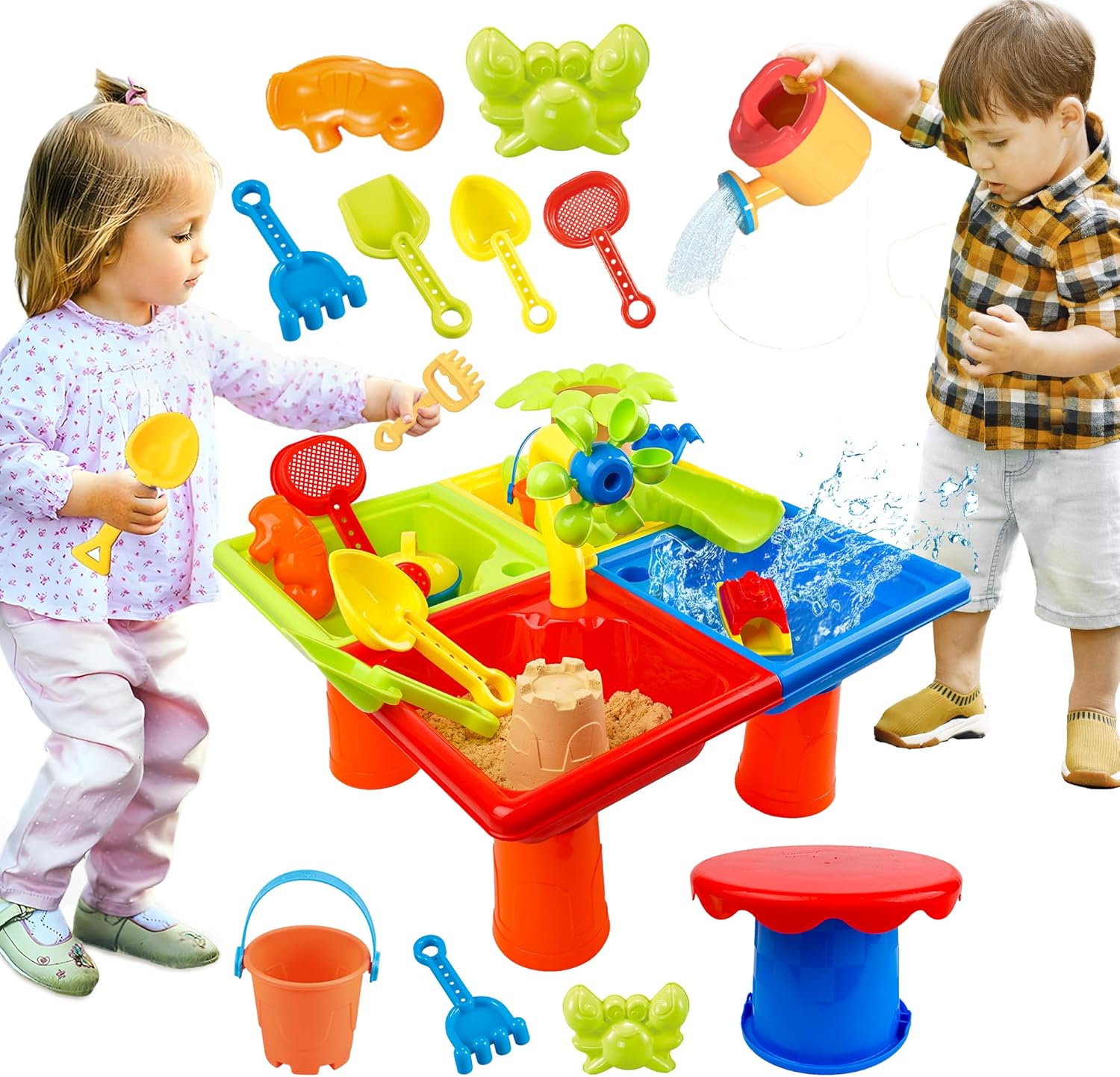 Kids Outdoor Pool - 25 قطعة طاولة مياه صيفية للأطفال