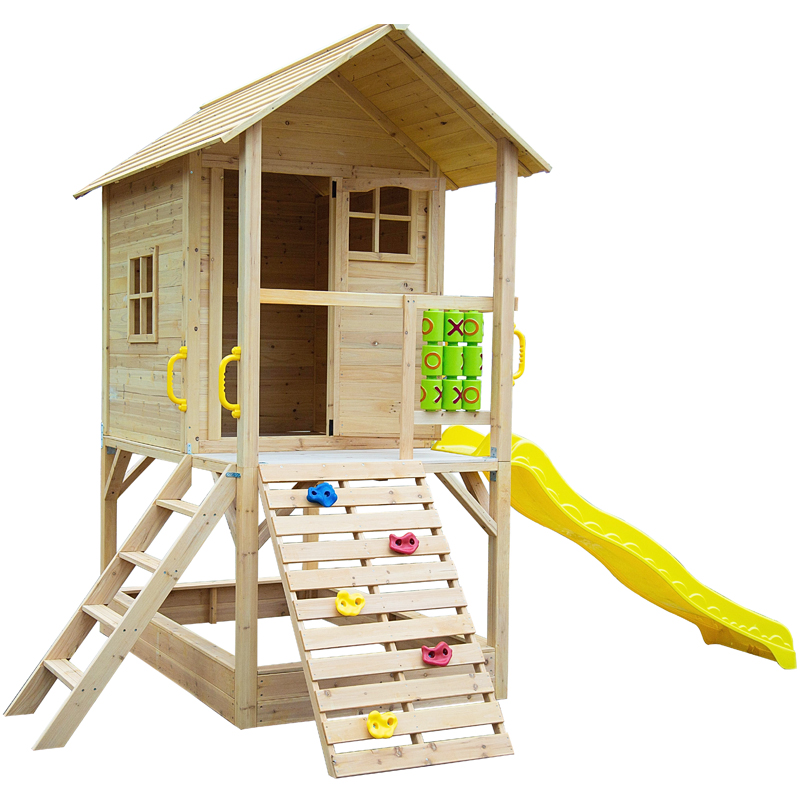 Kids Outdoor Wooden Playhouse - بيوت لعب خشبية للأطفال في الحدائق،