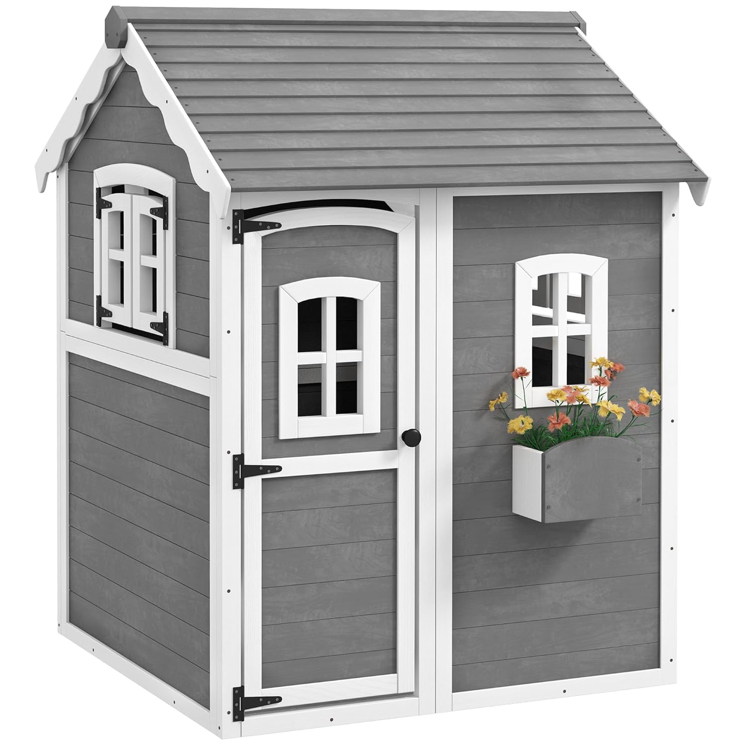 Kids Outdoor Wooden Playhouse - # بيت لعب خشبي للأطفال في