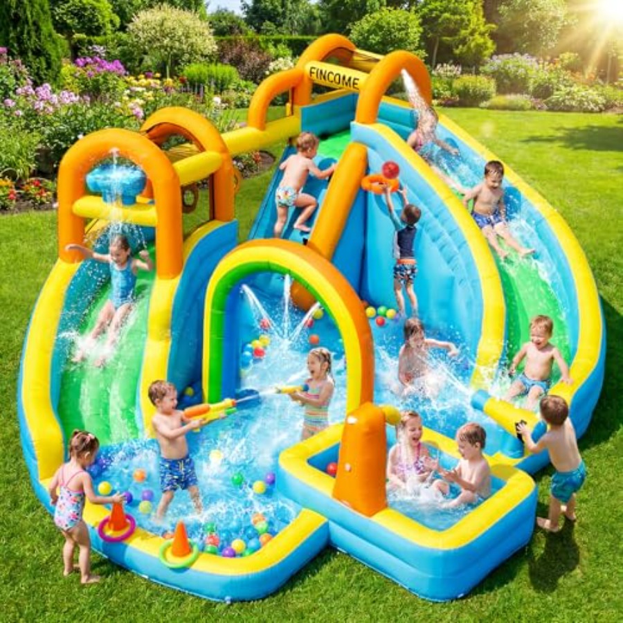 Kids Outdoor Pool - منزلق مائي قابل للنفخ للأطفال للاستخدام