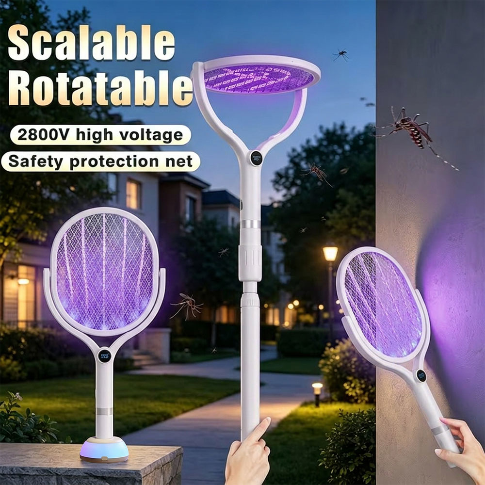 Bug Catching Kit - مضرب كهربائي قابل للتمديد لقتل البعوض