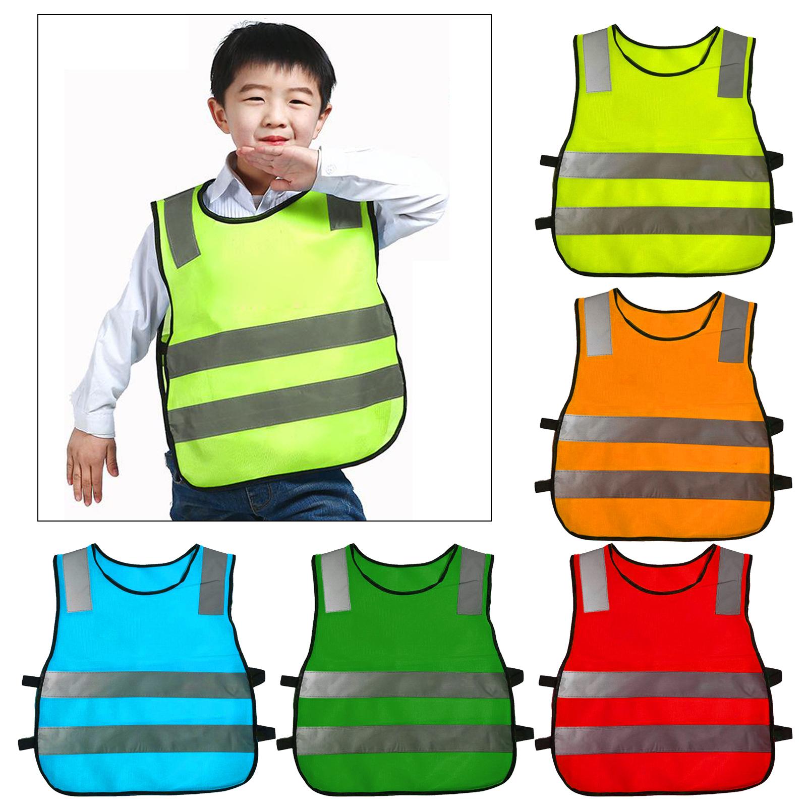 Kids Outdoor Vest - سترة عاكسة للأطفال باللون البرتقالي الفلوري