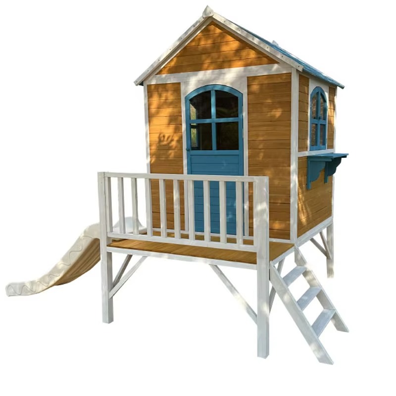 Kids Outdoor Wooden Playhouse - بيت لعب خشبي حديث للأطفال من