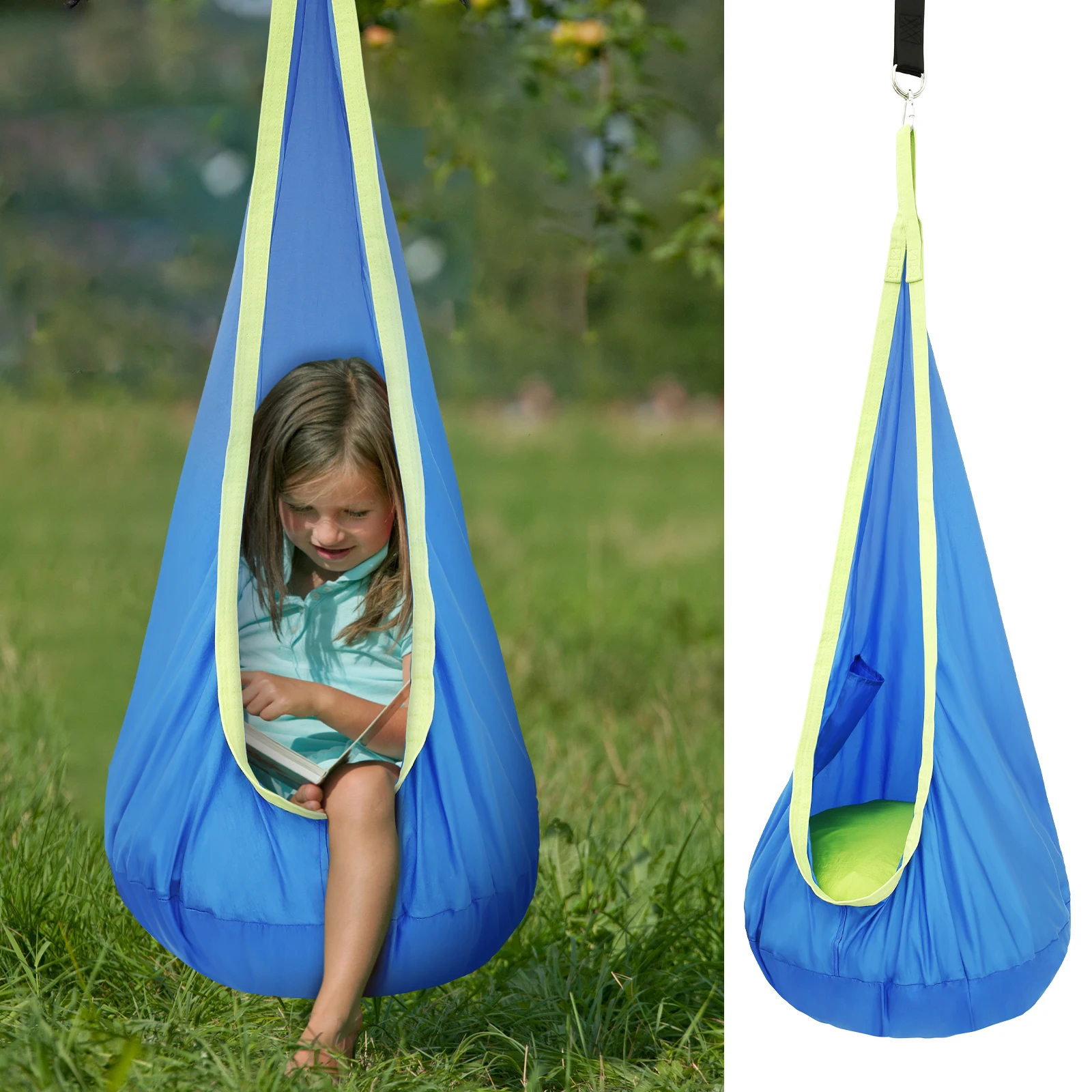 Kids Outdoor Hammock Swing - كرسي أرجوحة حسية للأطفال، مقعد أرجوحة