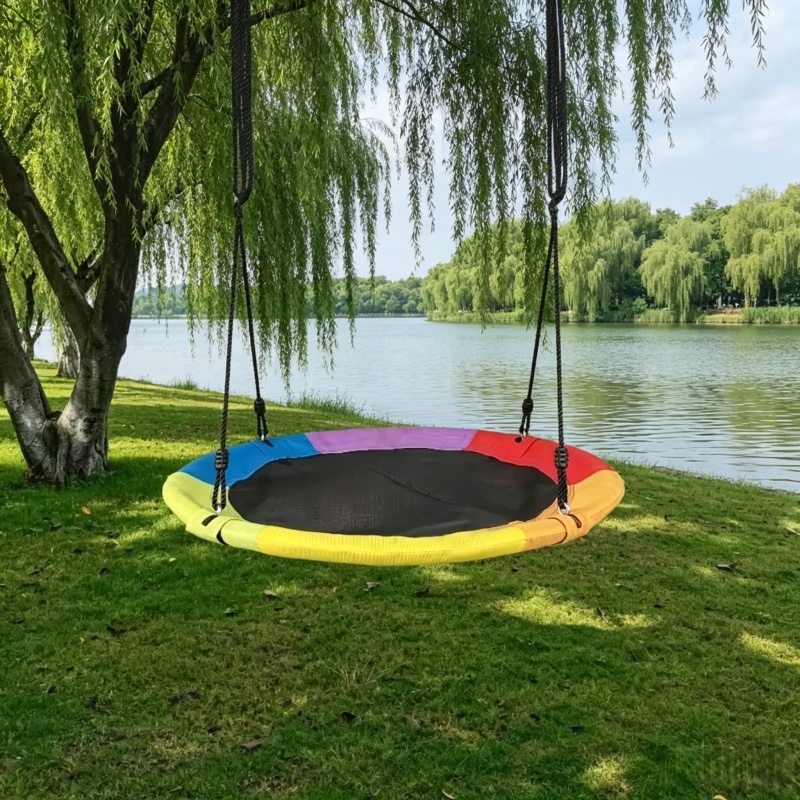 أرجوحة أطفال دائرية من قماش أك - مراجعة Kids Outdoor Hammock Swing وسعره
