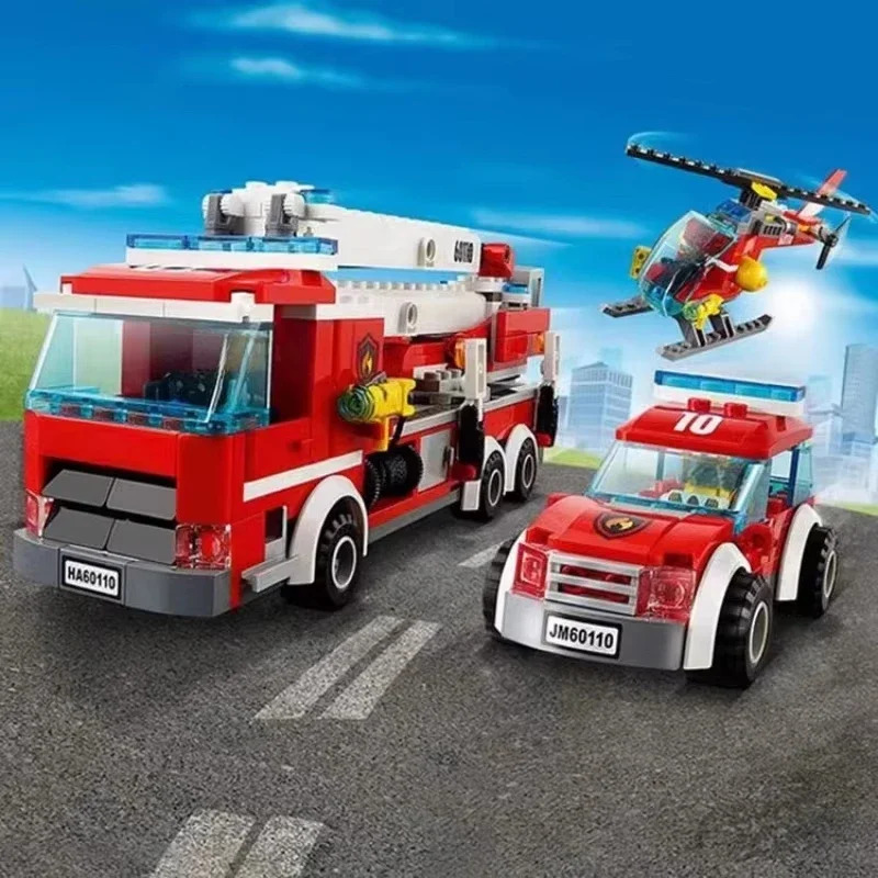 مدينة محطة إطفاء هليكوبتر شاحن - مراجعة Lego Set City وسعره