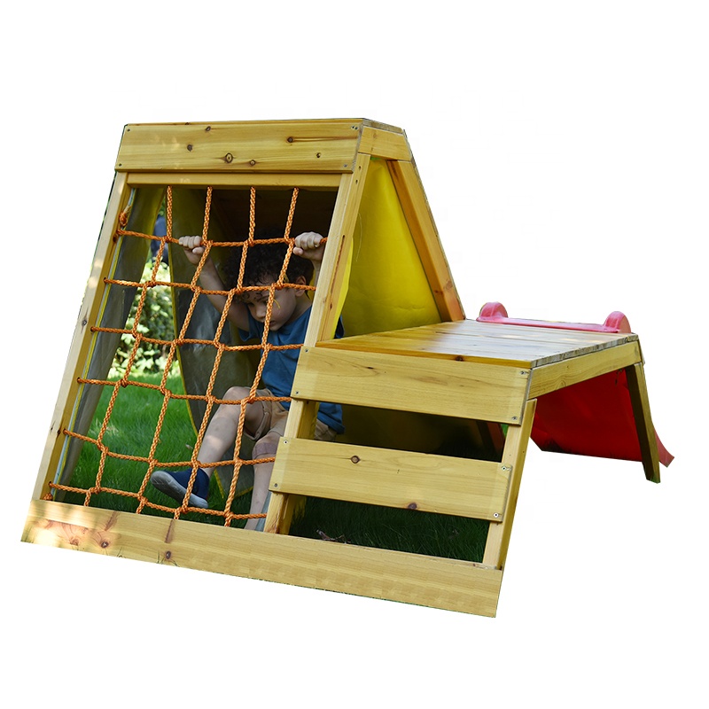 مجموعة بيت لعب خشبي للأطفال في - مراجعة Kids Outdoor Wooden Playhouse وسعره