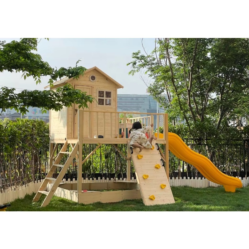 بيت لعب خشبي للأطفال في الهواء - مراجعة Kids Outdoor Wooden Playhouse وسعره