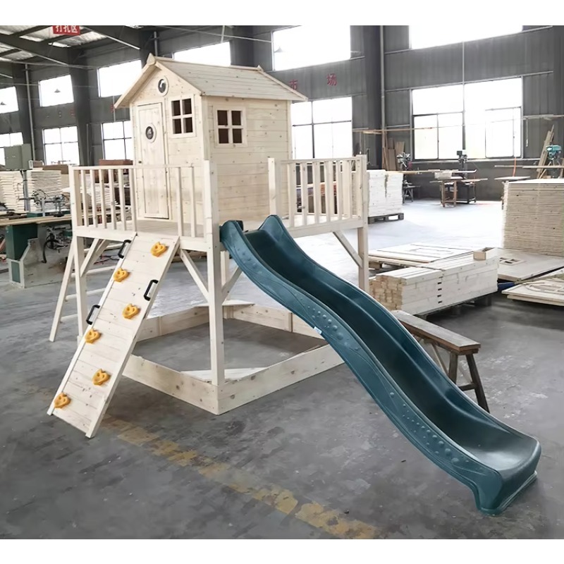 بيت لعب خشبي للأطفال في الهواء - مراجعة Kids Outdoor Wooden Playhouse وسعره
