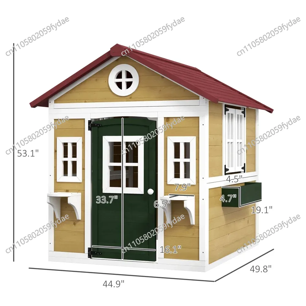 بيت لعب خشبي للأطفال في الهواء - مراجعة Kids Outdoor Wooden Playhouse وسعره