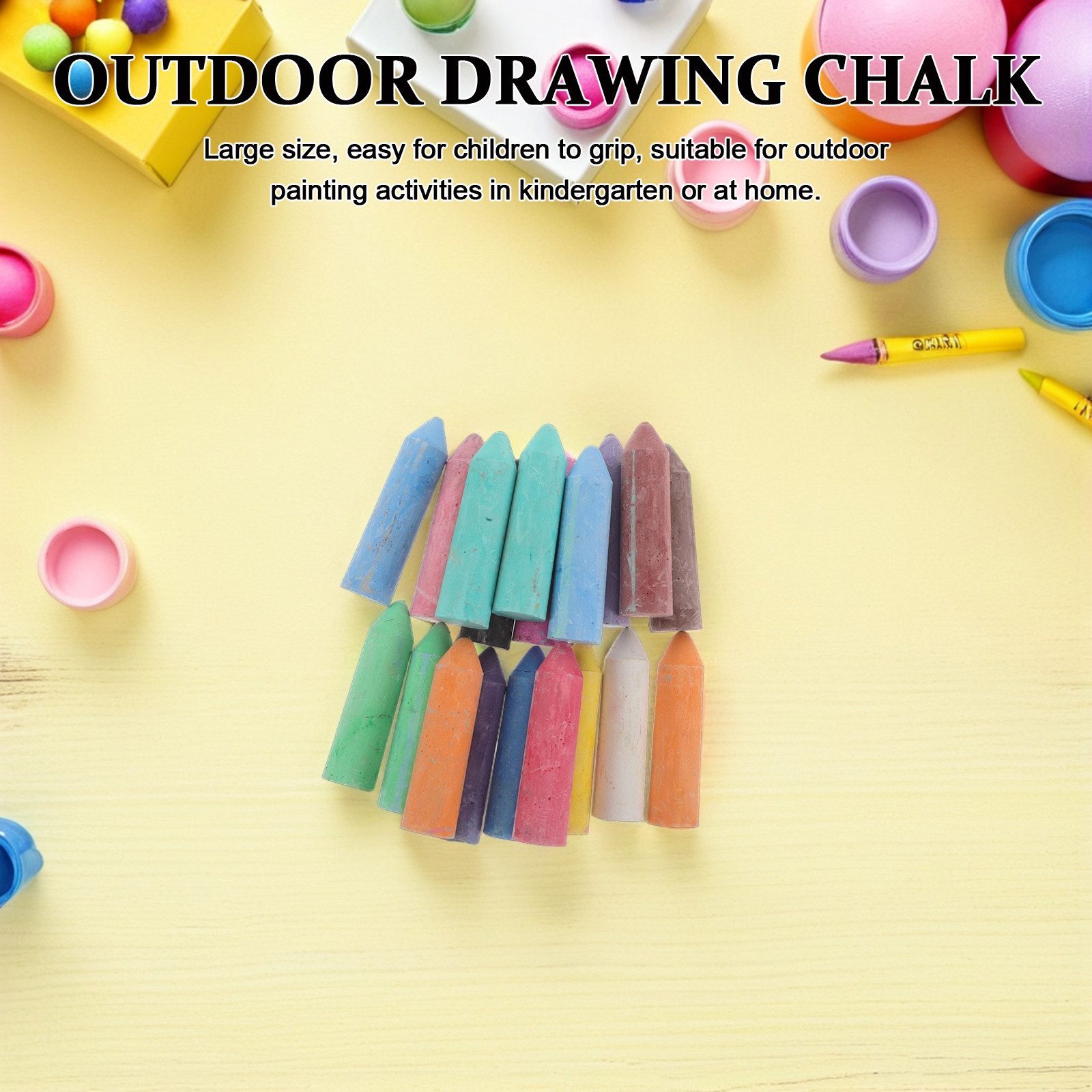 مجموعة طباشير جامبو للاستخدام  - مراجعة Chalk Outdoor Jumbo وسعره