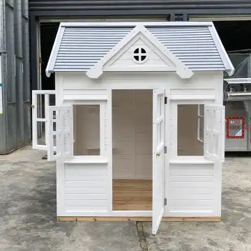 بيت لعب خشبي للأطفال للاستخدام - مراجعة Kids Outdoor Wooden Playhouse وسعره