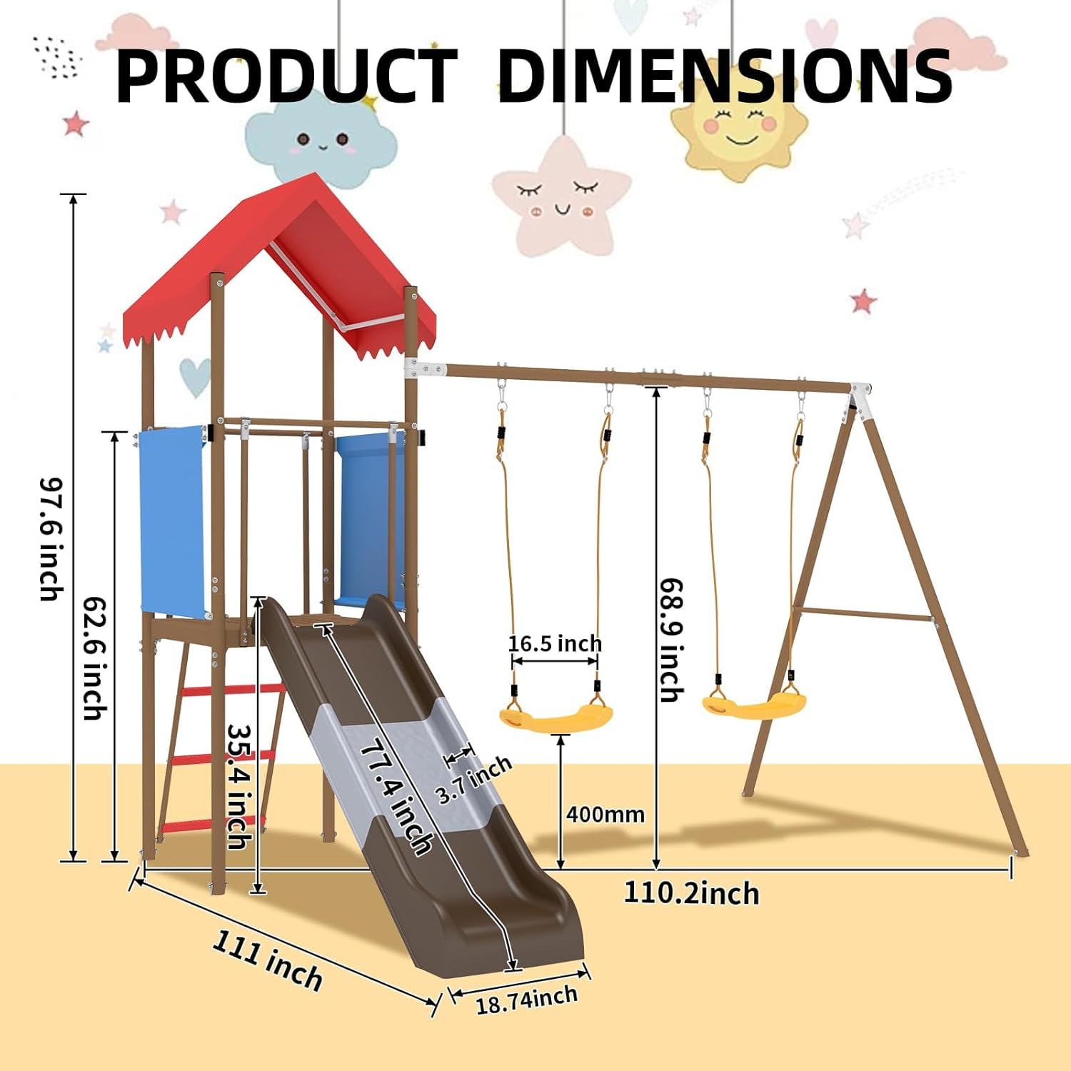 مجموعة ألعاب معدنية للأطفال مع - مراجعة Kids Outdoor Slide Set وسعره