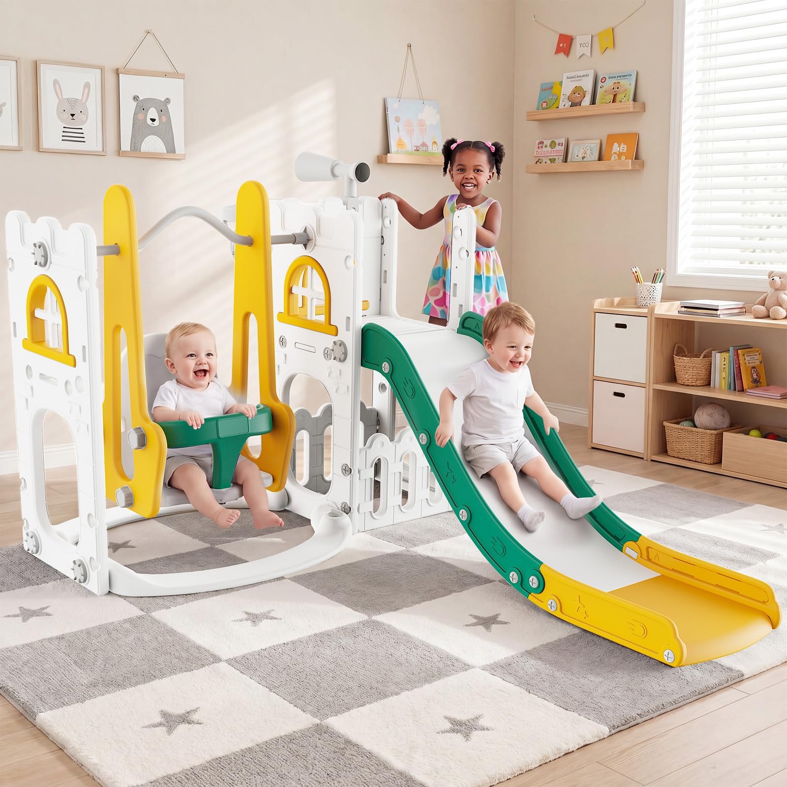 مجموعة ألعاب 7 في 1 للأطفال ال - مراجعة Kids Outdoor Slide Set وسعره