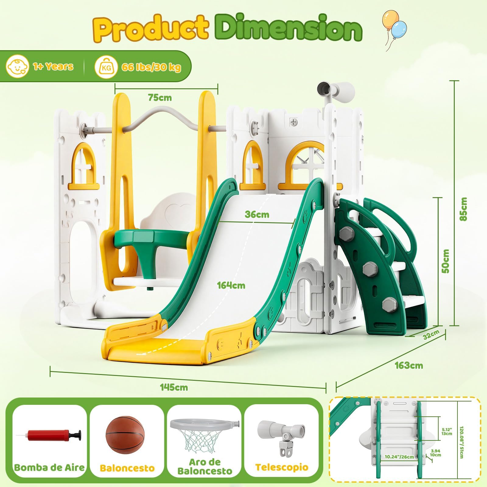 مجموعة ألعاب 7 في 1 للأطفال ال - مراجعة Kids Outdoor Slide Set وسعره