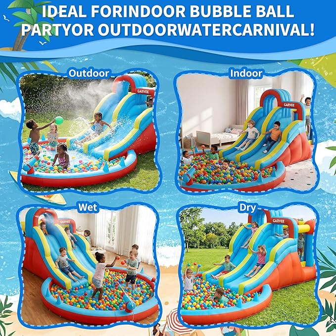 حديقة مائية قابلة للنفخ 8 في 1 - مراجعة Kids Outdoor Pool وسعره