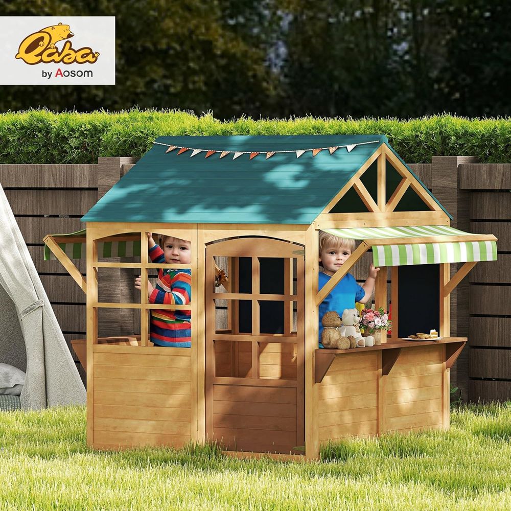 بيت لعب خارجي قابل للطي من Qab - مراجعة Qaba Kids Outdoor Playhouse وسعره