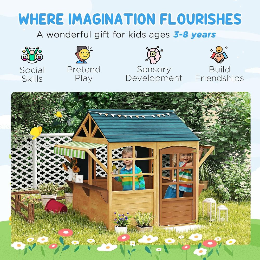 بيت لعب خارجي قابل للطي من Qab - مراجعة Qaba Kids Outdoor Playhouse وسعره