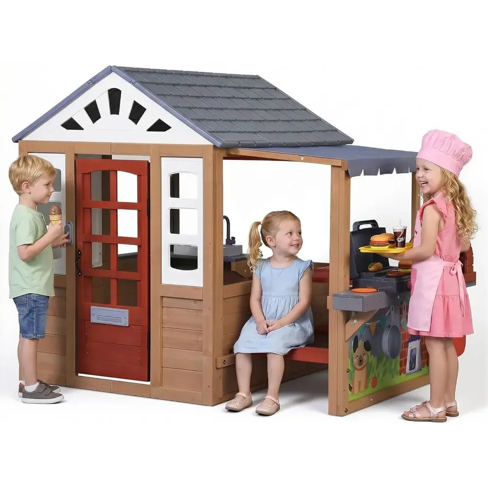 بيت ألعاب خشبي للأطفال للاستخد - مراجعة Kids Outdoor Wooden Playhouse وسعره