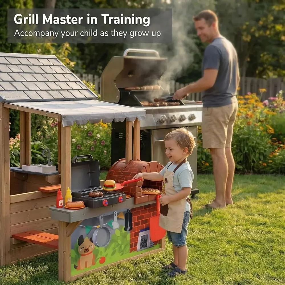 بيت ألعاب خشبي للأطفال للاستخد - مراجعة Kids Outdoor Wooden Playhouse وسعره
