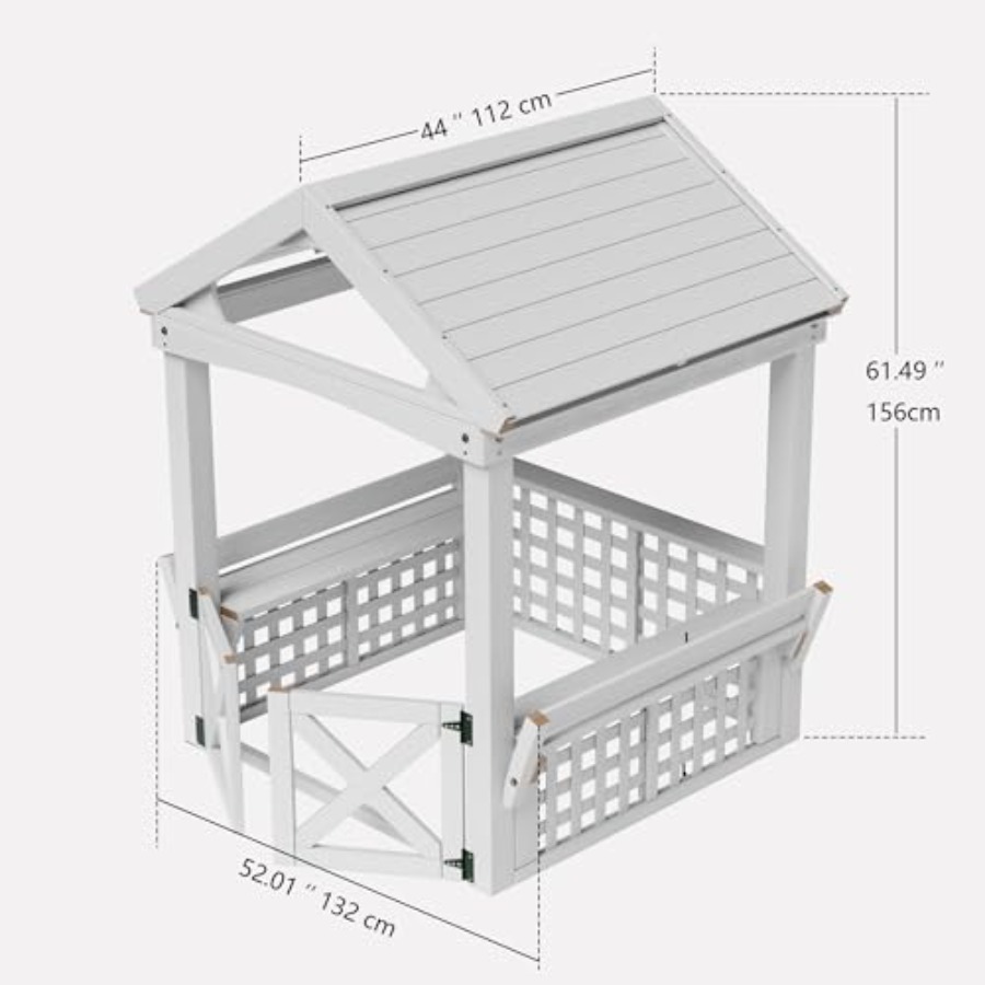 بيت ألعاب خشبي للأطفال من عمر  - مراجعة Kids Outdoor Wooden Playhouse وسعره