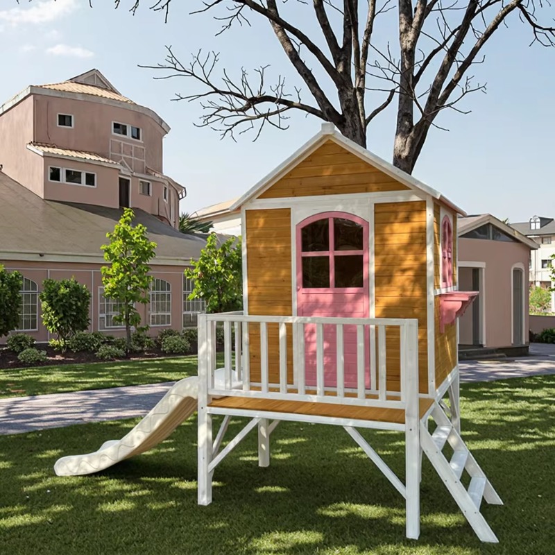 بيت لعب خشبي حديث للأطفال من ط - مراجعة Kids Outdoor Wooden Playhouse وسعره