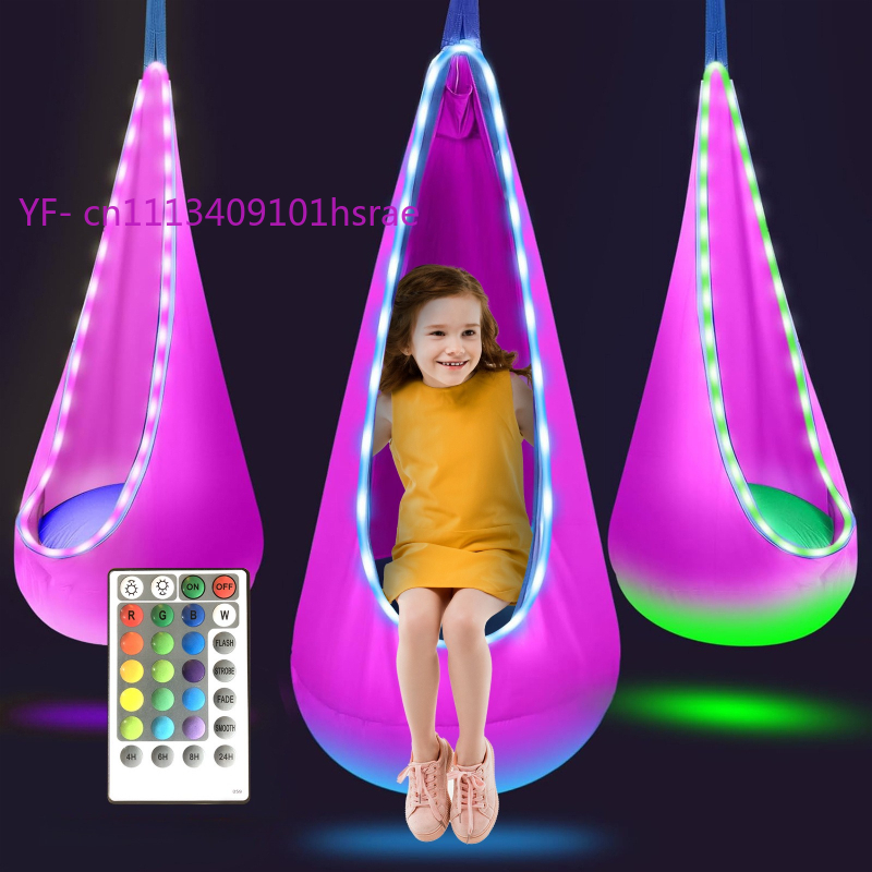 أرجوحة قابلة للنفخ مضيئة بتقني - مراجعة Kids Outdoor Hammock Swing وسعره