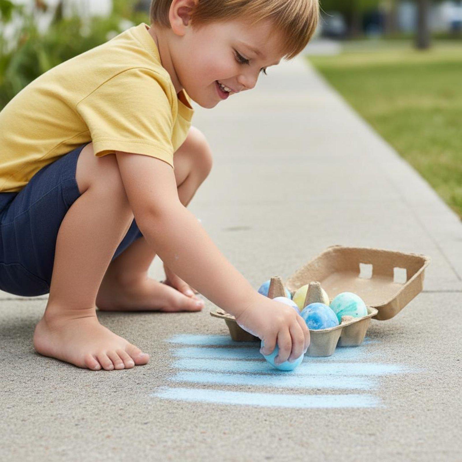 طباشير على شكل بيضة للأطفال بأ - مراجعة Chalk Outdoor Jumbo وسعره