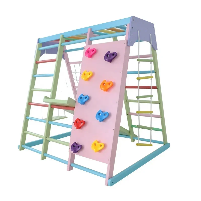 مجموعة ألعاب تسلق خشبية للأطفا - مراجعة Kids Outdoor Slide Set وسعره