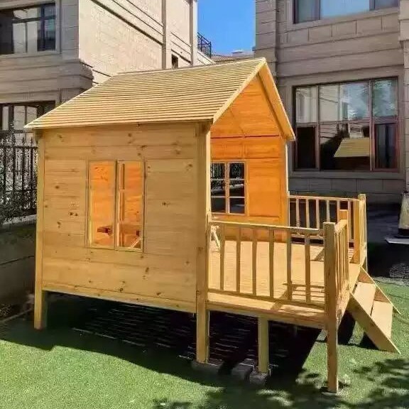 مجموعة متحركة في الهواء الطلق، - مراجعة Kids Outdoor Wooden Playhouse وسعره