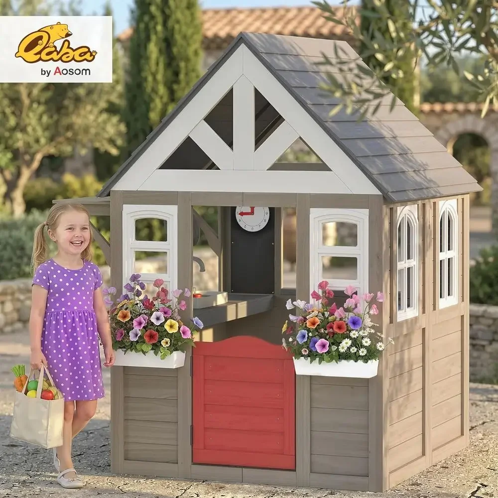 بيت لعب خارجي من Qaba، بيت لعب - مراجعة Qaba Kids Outdoor Playhouse وسعره