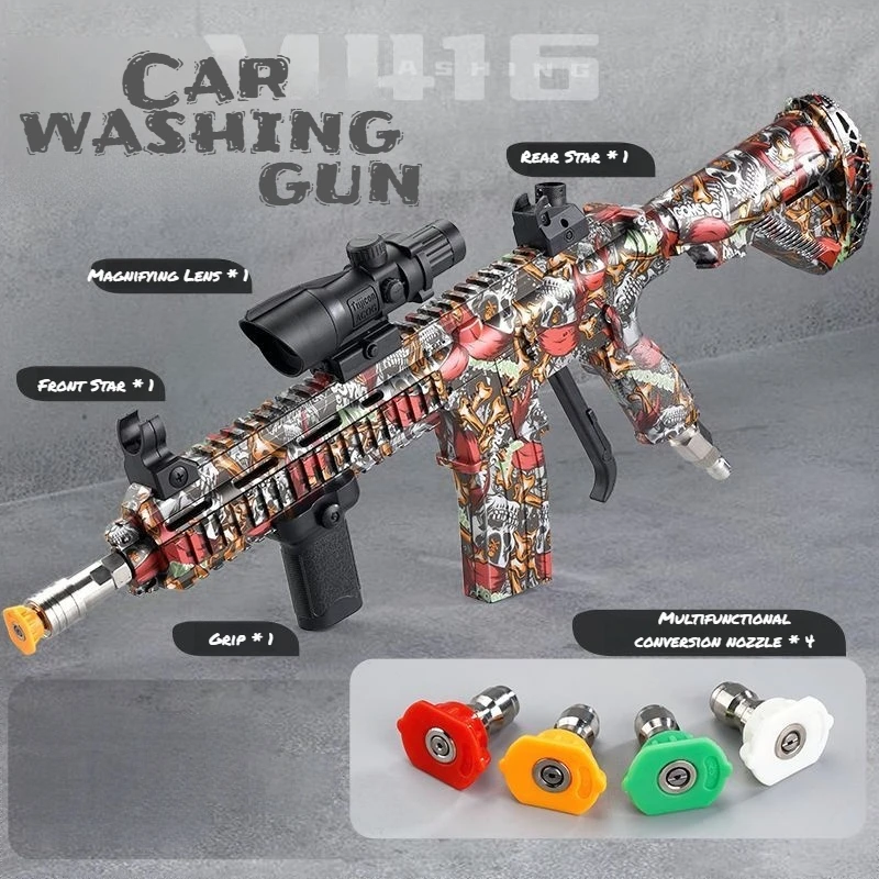مسدس ماء بتصميم M416 مع رؤوس ر - مراجعة Kids Outdoor Car وسعره